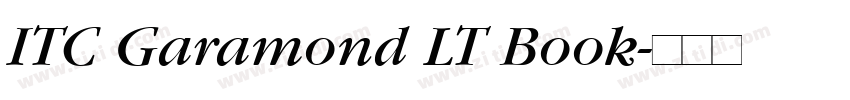ITC Garamond LT Book字体转换
